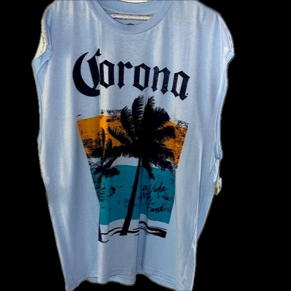 Rare Drummers T-Shirt by Klaus & Corona Beer, Sleeveless, Unisex, Oversized, XL,